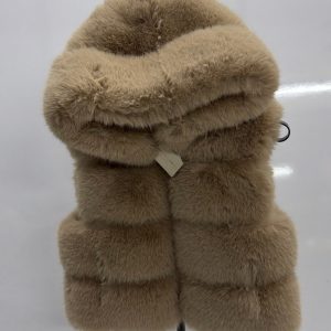 Adrienne Landau Quartz Fur Hooded Vest